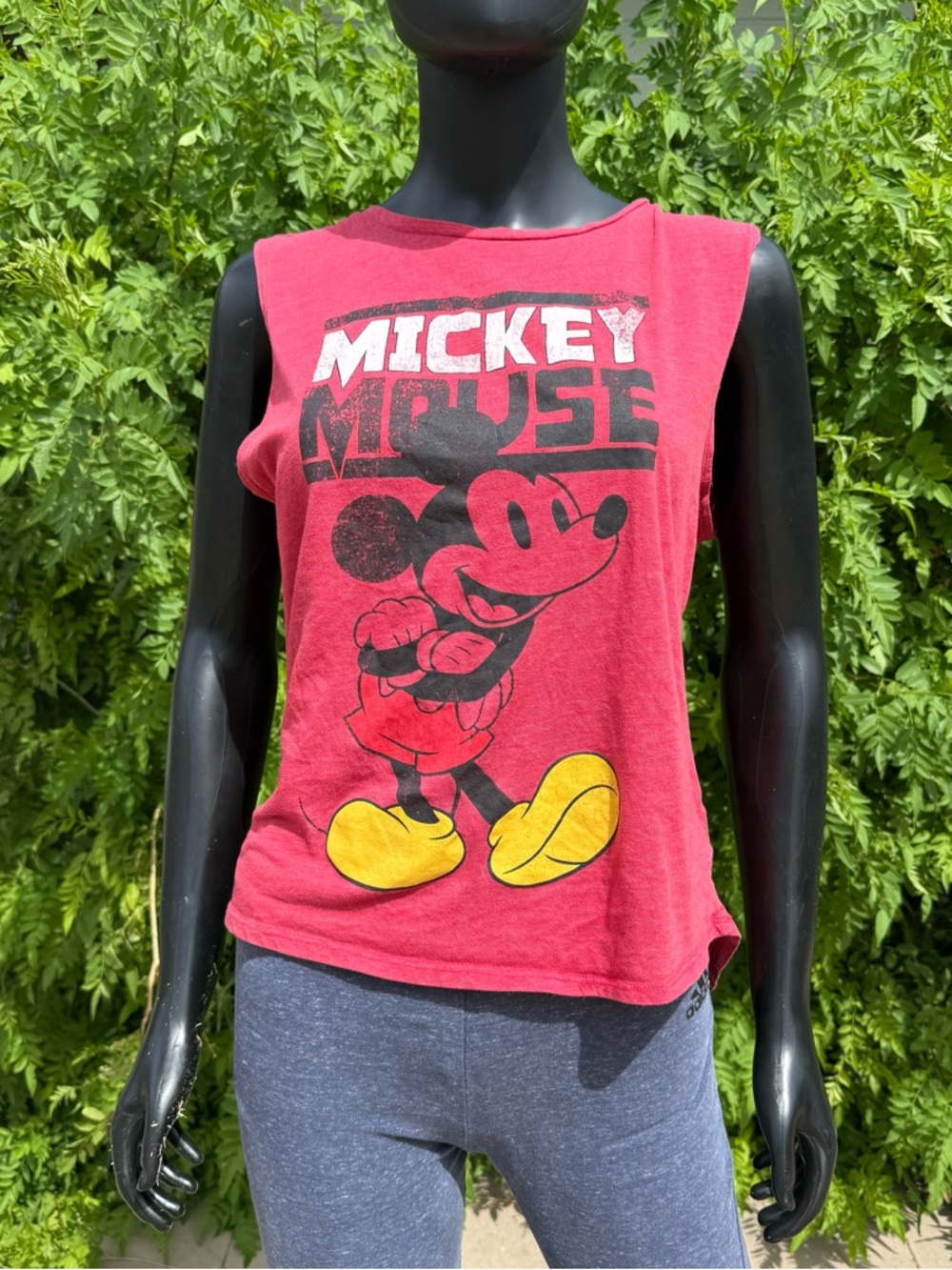 Disney Mickey Mouse Red Graphic Tank Top Large | Park Day Tee